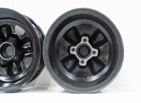 RACING WHEELS: Three 'wobbly' racing wheels to suit Brabham, two are nine inch width and one is eight inch width - 9