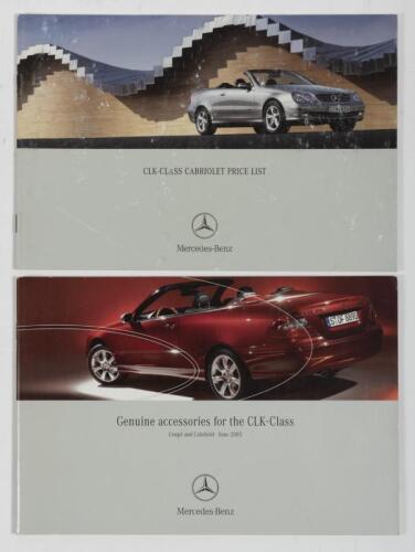 MERCEDES-BENZ: Two Mercedes-Benz CLK-Class sales brochures. Accessory sales brochure