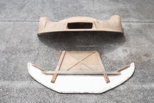 BRABHAM: Two fibreglass body mold sections, includes a top and bottom of nose to suit Brabham BT28, 29 & 30