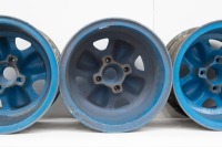 RACING WHEELS: Three magnesium early 'wobbly' racing wheels, nine inch width - 6