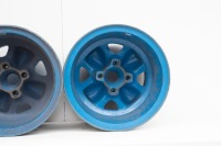 RACING WHEELS: Three magnesium early 'wobbly' racing wheels, nine inch width - 7