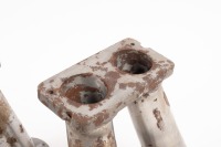 MANIFOLDS: Two small hand fabricated inlet manifolds to suit Weber carbs, intake width 3.6cm - 2