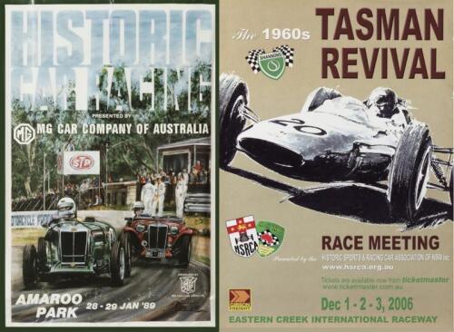 HISTORIC RACING POSTERS: Two historic racing posters. 'TASMAN REVIVAL' poster