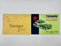 TRIUMPH: A pair of Sales Brochures for the Gloria [Location: Sydney]