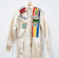MOFFAT: An exceptional original circa mid 1970s race suit as worn by Allan Moffat, with associated sponsorship patches including Goodyear, BP, 3MP Bay City Radio and Dow Corning, suit by Hinchman Indianapolis - 4