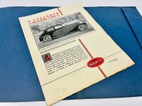 BUGATTI: A folder containing two brochures for the Type 57 and 57S, together with three single page magazine articles [Location: Sydney] - 3