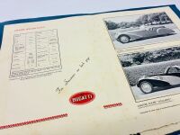 BUGATTI: A folder containing two brochures for the Type 57 and 57S, together with three single page magazine articles [Location: Sydney] - 8
