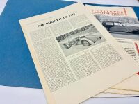 BUGATTI: A folder containing two brochures for the Type 57 and 57S, together with three single page magazine articles [Location: Sydney] - 12