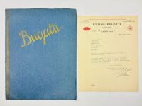 BUGATTI: A folder containing two Sales Brochures for the Type 57 and 57S, together with letter from the factory dated June 1938 [Location: Sydney]