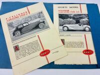 BUGATTI: A folder containing two Sales Brochures for the Type 57 and 57S, together with letter from the factory dated June 1938 [Location: Sydney] - 3