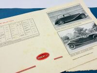BUGATTI: A folder containing two Sales Brochures for the Type 57 and 57S, together with letter from the factory dated June 1938 [Location: Sydney] - 4