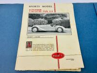 BUGATTI: A folder containing two Sales Brochures for the Type 57 and 57S, together with letter from the factory dated June 1938 [Location: Sydney] - 5