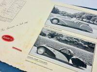 BUGATTI: A folder containing two Sales Brochures for the Type 57 and 57S, together with letter from the factory dated June 1938 [Location: Sydney] - 6