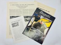 BUGATTI: A group of articles covering various Bugatti models [Location: Sydney]