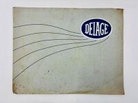 DELAGE: A Sales Brochure for the D6-70, D8-100 and D8-120 models [Location: Sydney]