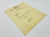 D.K.W.: A Sales Brochure for the F7 together with a price list and letter from the factory dated May 1939 [Location: Sydney] - 2