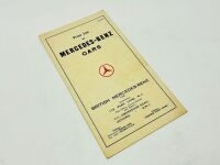 MERCEDES-BENZ: A Sales Brochure for various models including 170, 230, 260 and 540, together with a 1937 price list [Location: Sydney] - 8