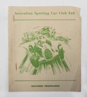 AUSTRALIAN SPORTING CAR CLUB: A 1950 Australian Sporting Car Club Ltd Hawkesbury Hill, Hill Climb Souvenir Programme