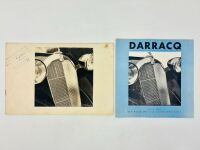 DARRACQ: A pair of Sales Brochures featuring various models [Location: Sydney]