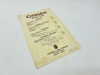 CITR&Ouml;EN: A pair of Sales Brochures for the 12CV and 15CV models, together with a 1938 price list [Location: Sydney] - 2
