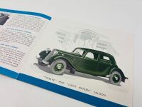 CITR&Ouml;EN: A pair of Sales Brochures for the 12CV and 15CV models, together with a 1938 price list [Location: Sydney] - 6