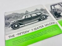 CITR&Ouml;EN: A pair of Sales Brochures for the 12CV and 15CV models, together with a 1938 price list [Location: Sydney] - 15