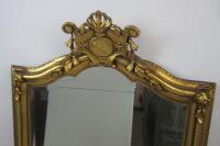 MIRROR: A large giltwood overmantle mirror, 132cm high - 2
