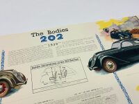 PEUGEOT: A pair of Sales Brochures featuring models for the 1939 model year including 202 and 402, together with a 1939 price list [Location: Sydney] - 12