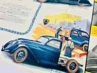 PEUGEOT: A pair of Sales Brochures featuring models for the 1939 model year including 202 and 402, together with a 1939 price list [Location: Sydney] - 13