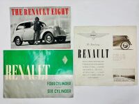 RENAULT: A group of three Sales Brochures for various 4-cylinder and 6-cylinder models [Location: Sydney]
