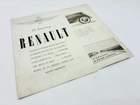 RENAULT: A group of three Sales Brochures for various 4-cylinder and 6-cylinder models [Location: Sydney] - 5