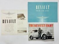 RENAULT: A group of three Sales Brochures for various 4-cylinder and 6-cylinder models [Location: Sydney]