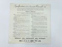 RENAULT: A group of three Sales Brochures for various 4-cylinder and 6-cylinder models [Location: Sydney] - 4