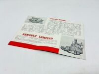 RENAULT: A group of three Sales Brochures for various 4-cylinder and 6-cylinder models [Location: Sydney] - 7