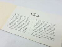 D.K.W.: A Sales Brochure for the F7/F8 models [Location: Sydney] - 2
