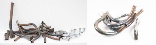 EXHAUSTS: A collection of exhaust pipes & headers and also some bent pipes
