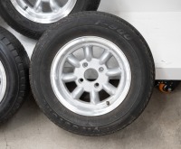 WHEELS: Five aftermarket Performance minilite style alloy wheels, all appear in near new condition, size 13 x 6 inch - 4