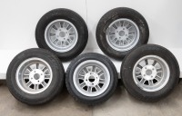 WHEELS: Five aftermarket Performance minilite style alloy wheels, all appear in near new condition, size 13 x 6 inch - 9