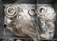 HEWLAND: A double sided plastic case containing Hewland gearbox spare parts and set-up parts, no gears - 5
