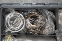HEWLAND: A double sided plastic case containing Hewland gearbox spare parts and set-up parts, no gears - 10