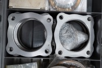 HEWLAND: A double sided plastic case containing Hewland gearbox spare parts and set-up parts, no gears - 16