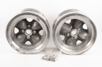 WOBBLY WHEELS: Two unused alloy wobbly racing wheels, 7.5 inch width