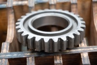HEWLAND: A timber fitted box containing various sized Hewland gear ratios believed to suit FT200 - 5