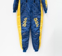 BAR HONDA: A BAR Honda racing suit, dated 2005, in 555 Tobacco blue & gold livery, made by Alpinestars, label marked 'Driver 23 54 LO - Team BAR Honda F1' - 2