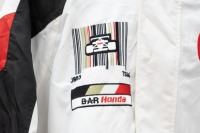 BAR HONDA: Two circa mid 2000s BAR Honda jackets, one marked 'JB03 (Jenson Button) TS04 (Takuma Sato)', both in team colours of white, black & red, both size large - 3