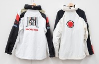 BAR HONDA: Two circa mid 2000s BAR Honda jackets, one marked 'JB03 (Jenson Button) TS04 (Takuma Sato)', both in team colours of white, black & red, both size large - 5