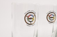 GRAND PRIX DRIVERS ASSOCIATION: A six drinking glass set celebrating the 20th anniversary of the Des Anciens Pilotes de Grand Prix Club International (Grand Prix Drivers Association), all 14cm high - 2