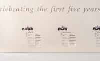 AUSTRALIAN GP: Three copies of 'Celebrating the First Five Years of the Australian Grand Prix', wide format poster featuring portraits of the first five winners of the Australian Grand Prix at Albert Park - 8