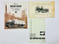 CLASSIC CARS: A group of three Sales Brochures featuring models from Goggomobil, Bedford and Napier [Location: Sydney]