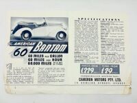 CLASSIC CARS: A group of three Sales Brochures featuring models from American Bantam, Lincoln and Vauxhall [Location: Sydney] - 8